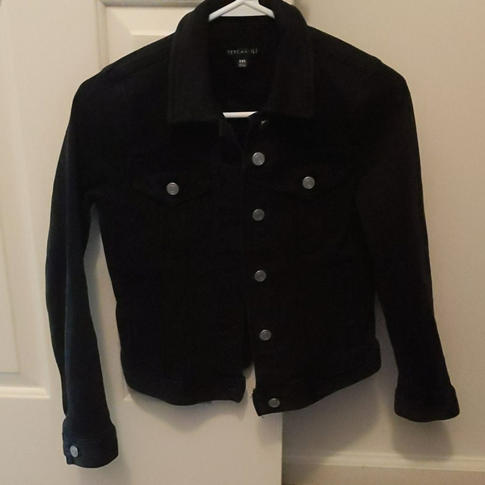 J Crew Mercantile Black Denim Jacket